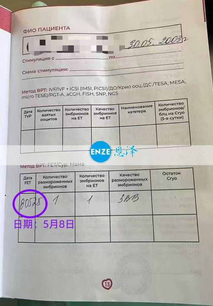 格鲁吉亚试管婴儿助孕爱心使者顺利完成移植